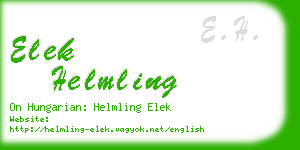 elek helmling business card